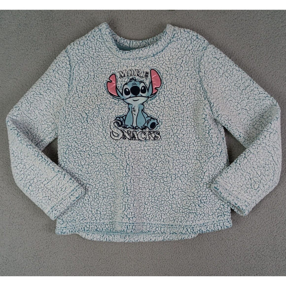 Disney Other - Disney Lilo & Stitch More Snacks Womens Size M Sherpa Long Sleeve Soft Sleepwear